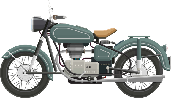 Retro Motorcycle Illustration